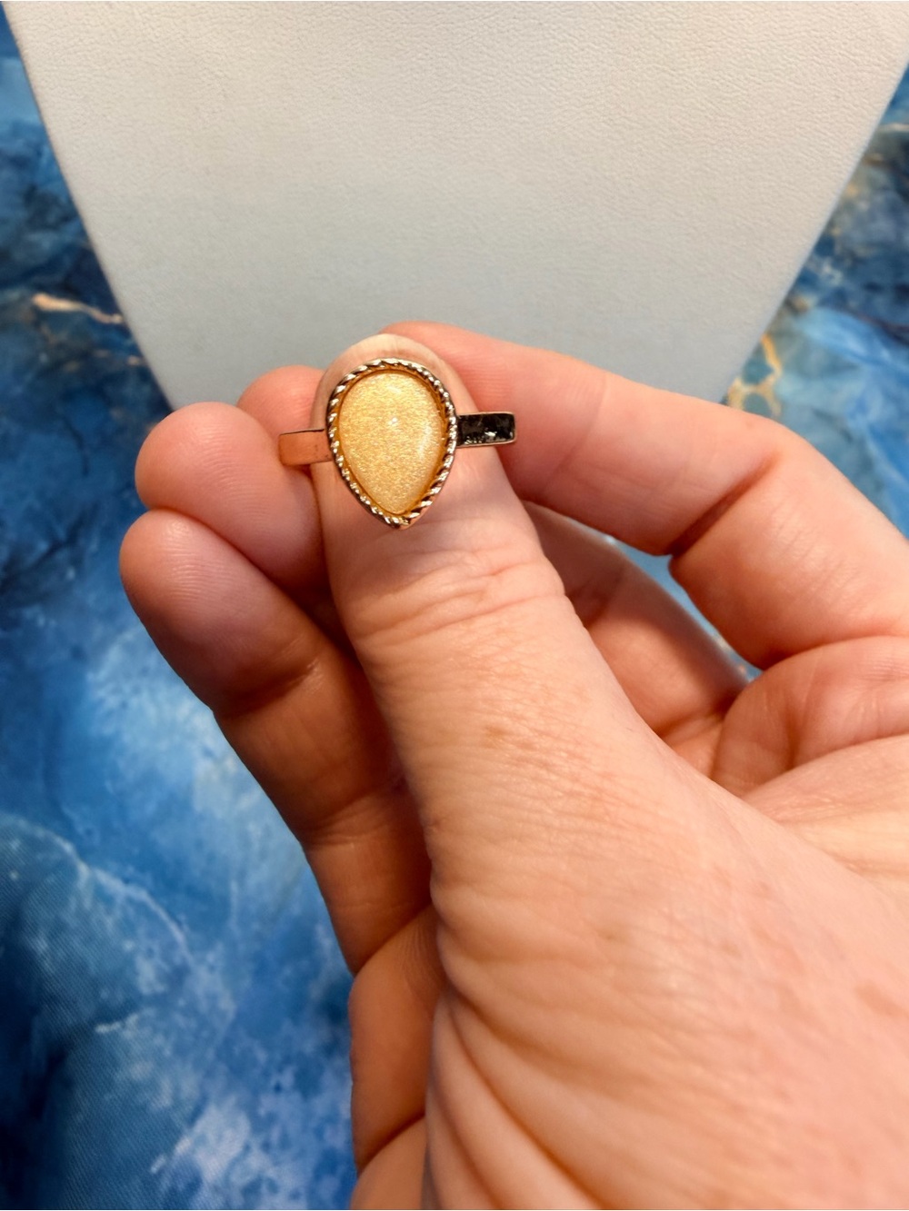 Size 8 ring teardrop